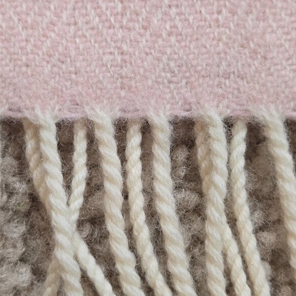 NWOT McNutt Cashmere Pink Herringbone Scarf Ireland - Picture 7 of 9